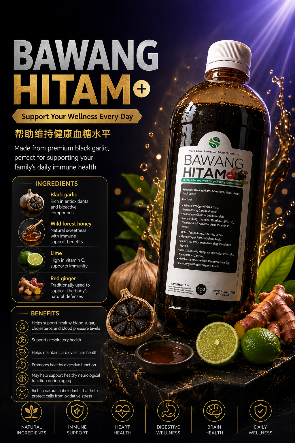 Synthesa Bawang hitam Etaweig